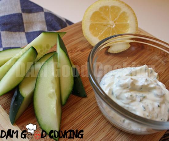 Cucumbers With Cooling Greek Dip