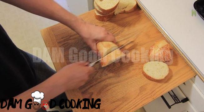 Cut bread bottom side up to avoid squishing it.